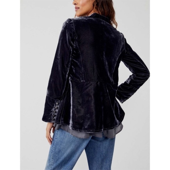 Free People Faye Velvet Ebony Jacket Size‎ Small Women - Picture 3 of 12